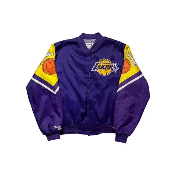 Vintage Lakers Power Los Angeles Lakers Fanimation Chalk Line Jacket - Picture 2 of 5